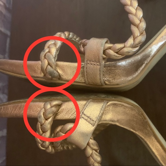 🔴Rose Gold “Alexa” Braided Strappy Heels - Picture 13 of 16